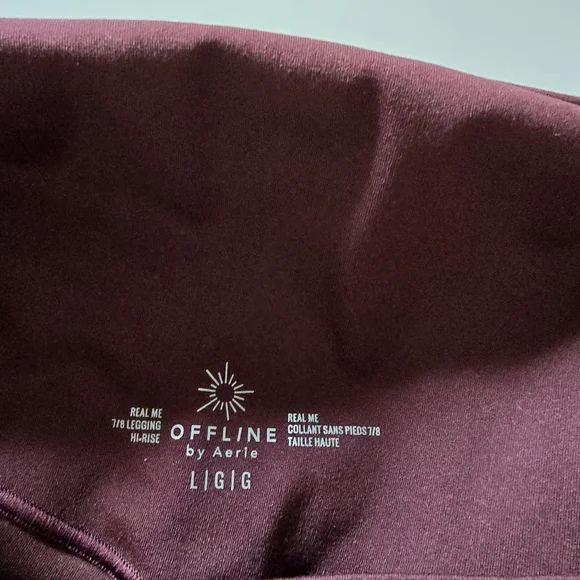Aerie Offline Burgundy Leggings - Picture 7 of 7